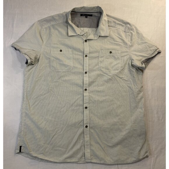 Men's XXL Cream Kenneth Cole New York Short Sleeve Shirt - Picture 1 of 10